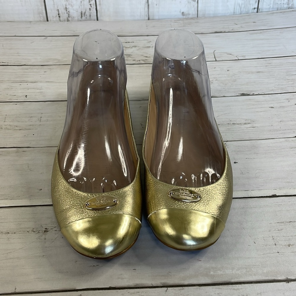 Coach Gold Chelsea Ballet Flat - Picture 3 of 9